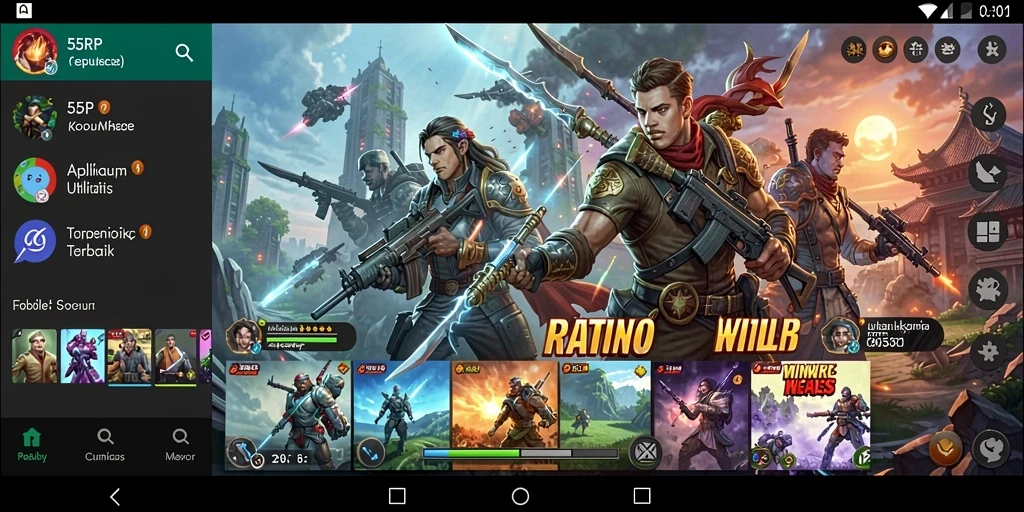 Tampilan utama 55RP yang user-friendly dan fungsional.