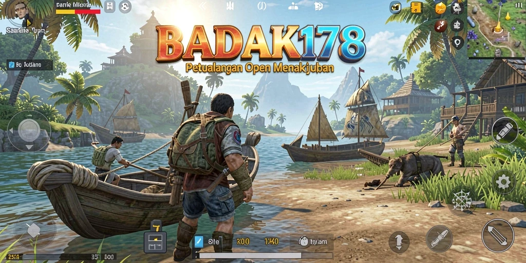 Menampilkan gameplay BADAK178 dalam dunia Open World yang luas.
