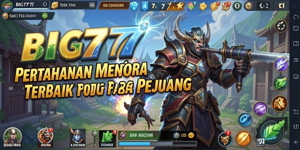 Tangkapan layar utama BIG777 menunjukkan pertempuran seru dalam gaya Tower Defense.