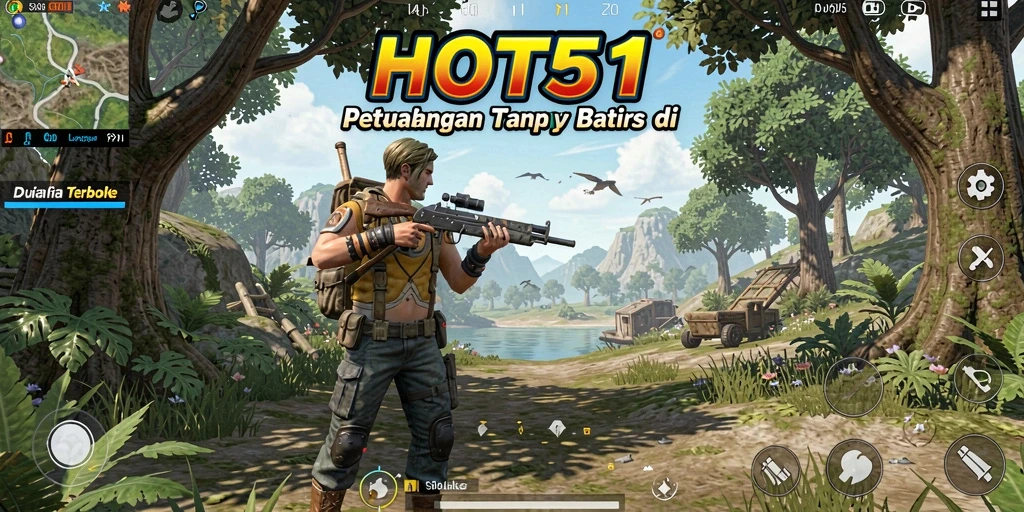 Tampilan gameplay HOT51 yang menakjubkan di dunia terbuka.