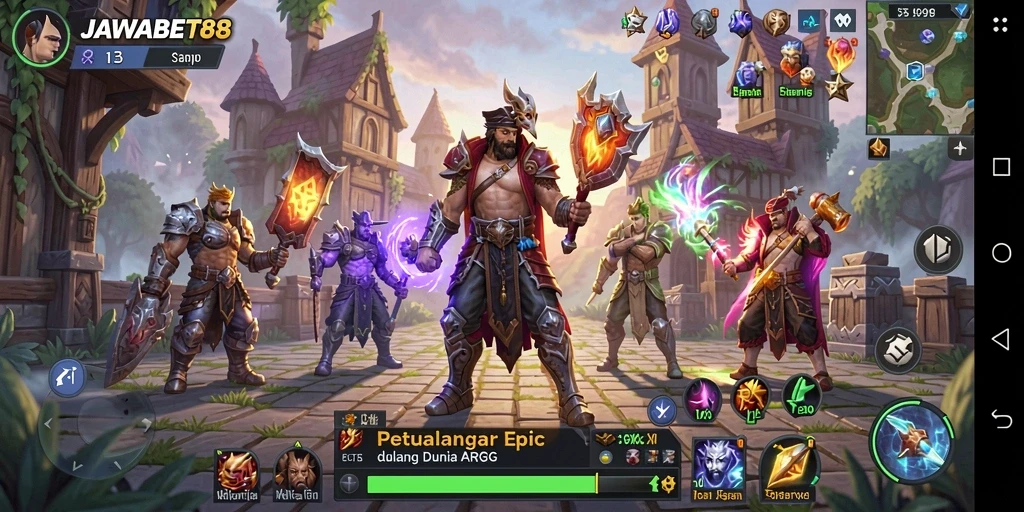 Screenshot JAWABET88 menampilkan aksi seru dalam pertarungan ARPG.