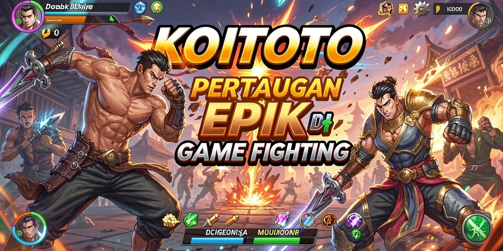 Screenshot KOITOTO menampilkan aksi pertarungan yang mendebarkan dan karakter yang beragam.