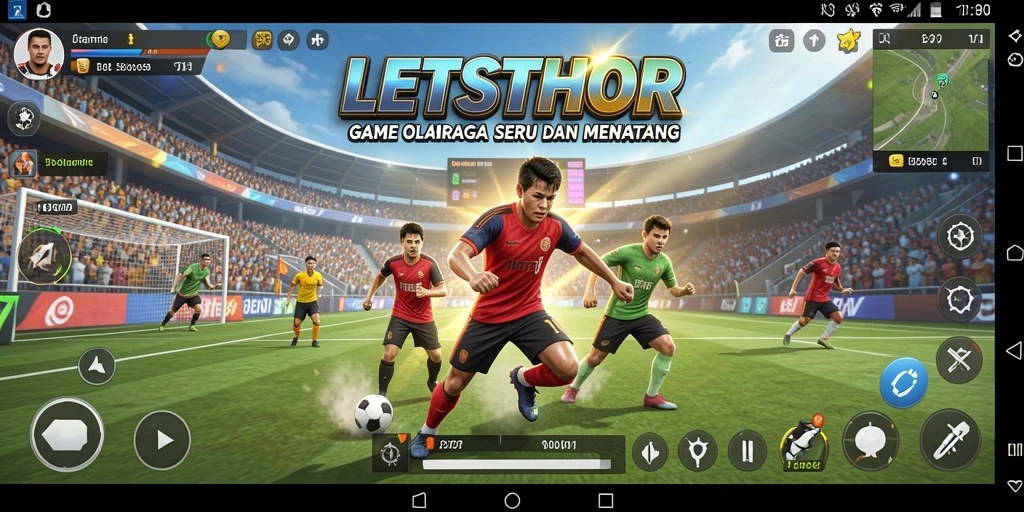Tampilan gameplay LETSTHOR yang akrab dan menantang para pemain.
