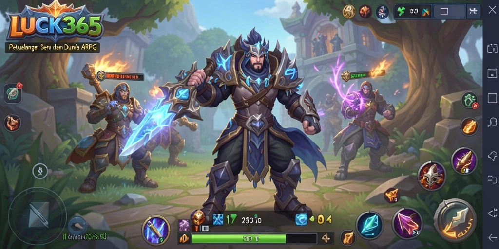 Tampilan gameplay ARPG yang memukau dalam LUCK365.