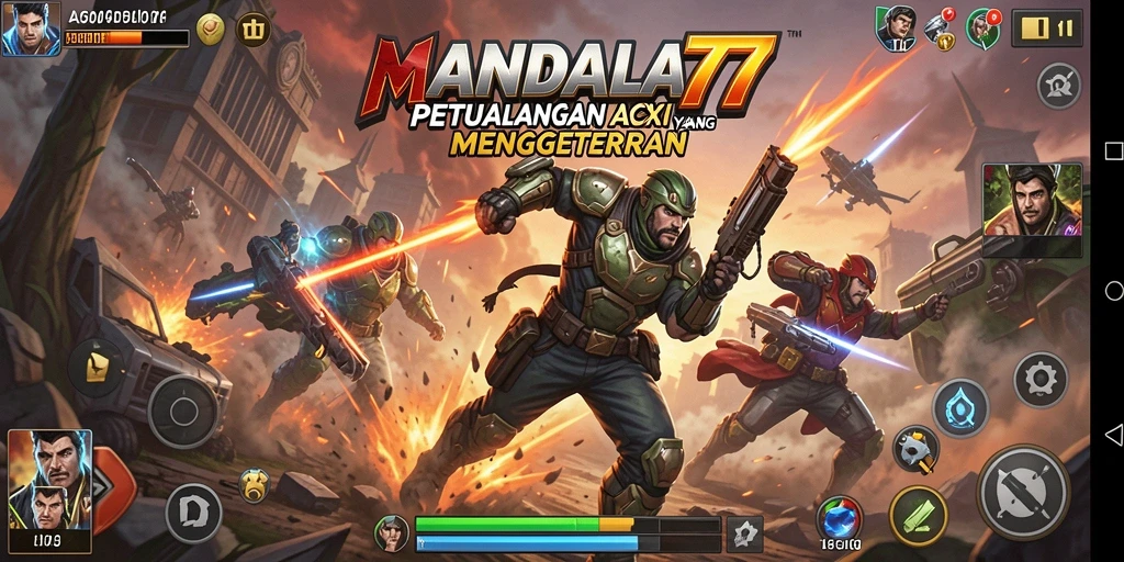 Tampilan aksi mendebarkan di gameplay MANDALA77 yang penuh tantangan.
