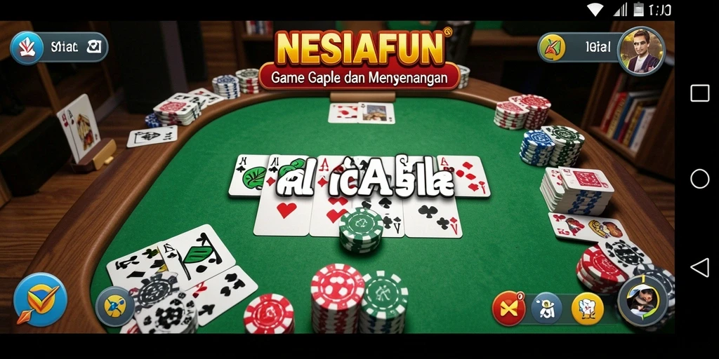 Screenshot gameplay NESIAFUN menunjukkan keseruan permainan Gaple.
