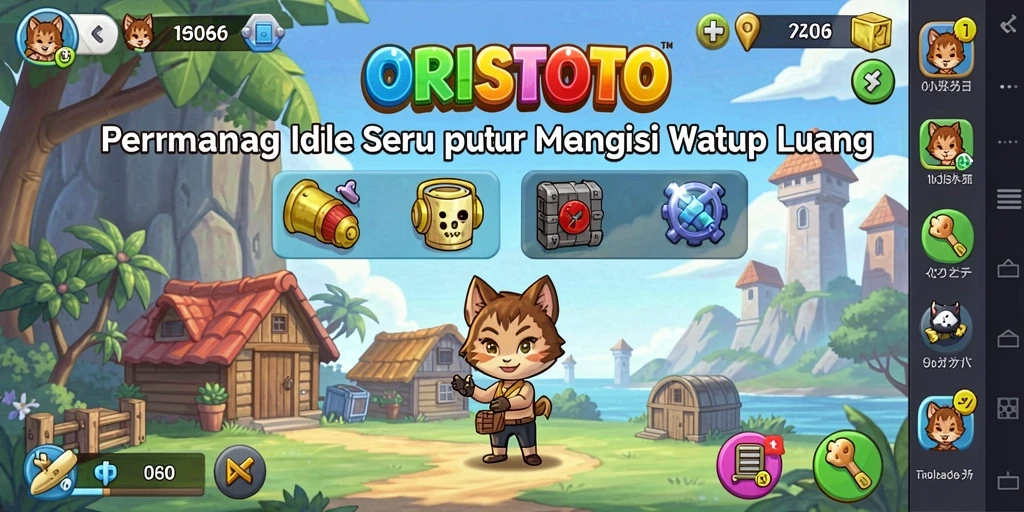Screenshot gameplay <strong>ORISTOTO</strong> menampilkan karakter dan lingkungan yang menarik.