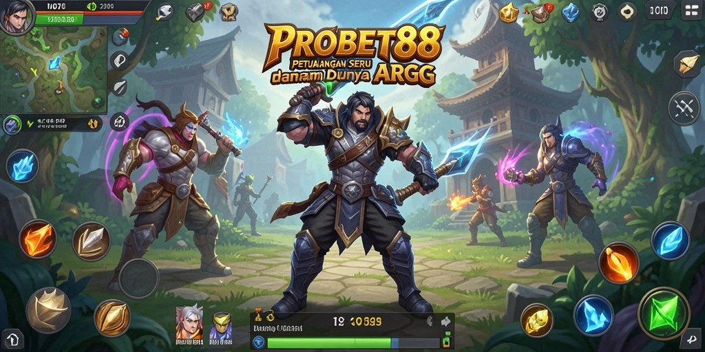 Menggambarkan pertempuran mendebarkan dalam game ARPG PROBET88.