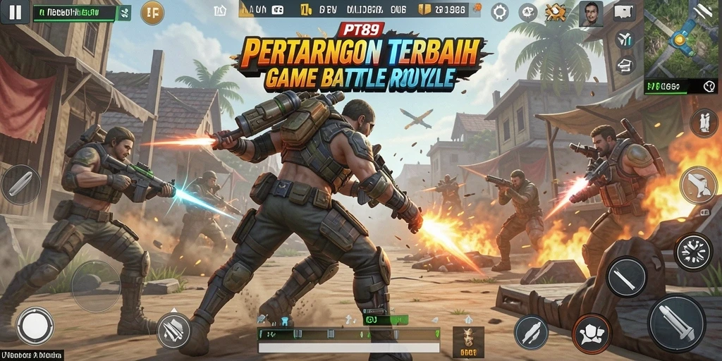 Screenshot gameplay PT89 dengan aksi seru dan strategi Battle Royale.