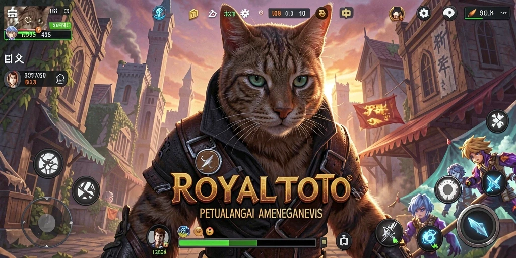 Screenshot utama dari gameplay seru ROYALTOTO yang menampilkan karakter anime.