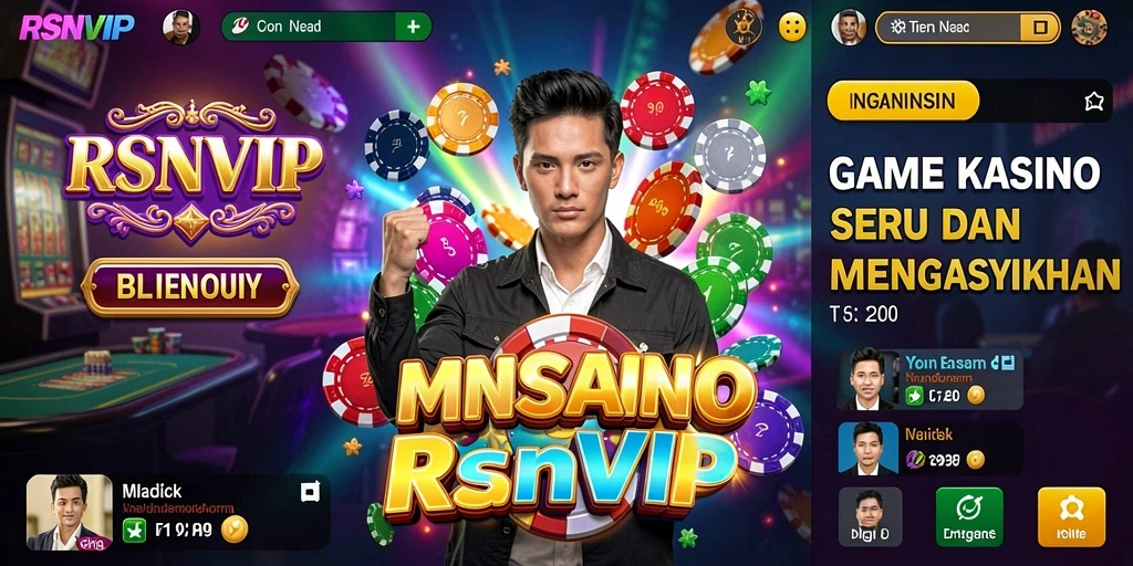 Screenshot gameplay RSNVIP menunjukkan suasana kasino yang hidup dan menarik.
