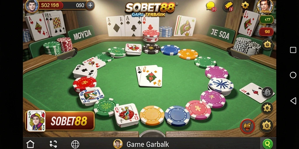 Screenshot gameplay seru Gaple di SOBET88.