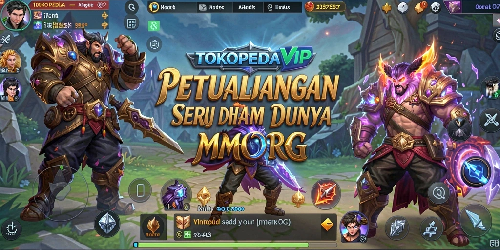 Tangkapan layar menunjukkan momen seru gameplay TOKOPEDIAVIP.