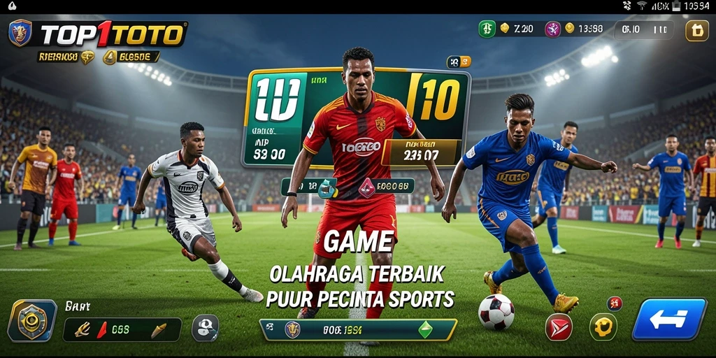 Tampilan gameplay seru di TOP1TOTO dengan aksi olahraga mendebarkan.