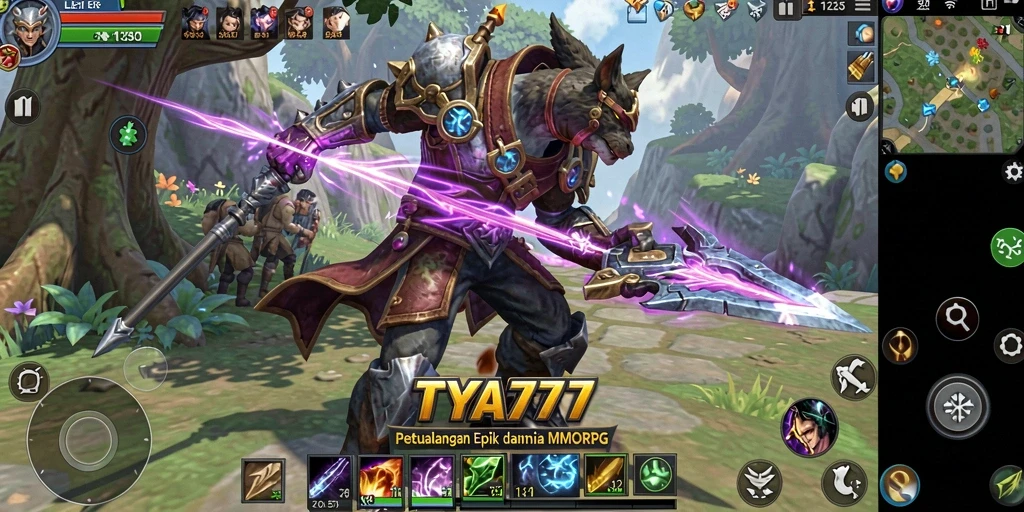 Tampilan menakjubkan dari gameplay TYA777 yang menampilkan aksi seru di dunia MMORPG.