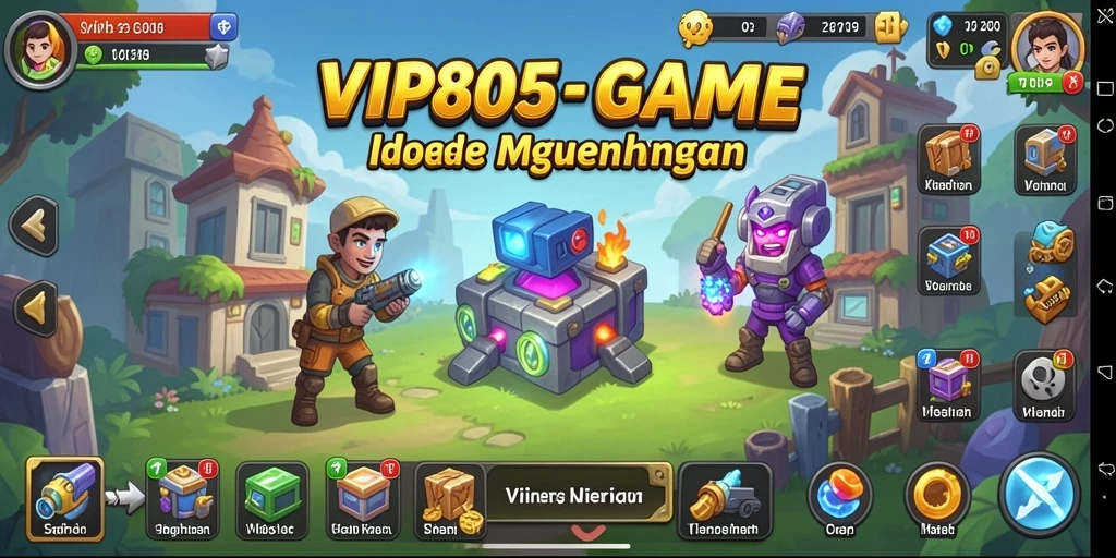 Tampilan gameplay VIP805 dengan karakter mengumpulkan sumber daya secara efisien.